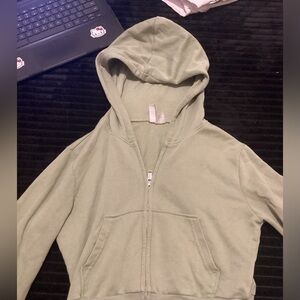 Green zip up hoodie